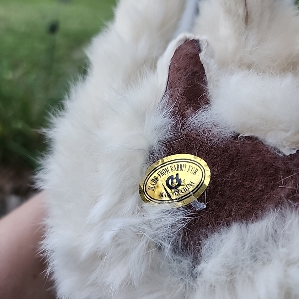 Vintage Rabbit Fur Cat Figure - Picture 6 of 9